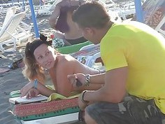 Hot rel adult sex video with a sexy beach babe
