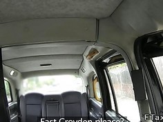 Busty Brit Milf anal banged in a fake taxi